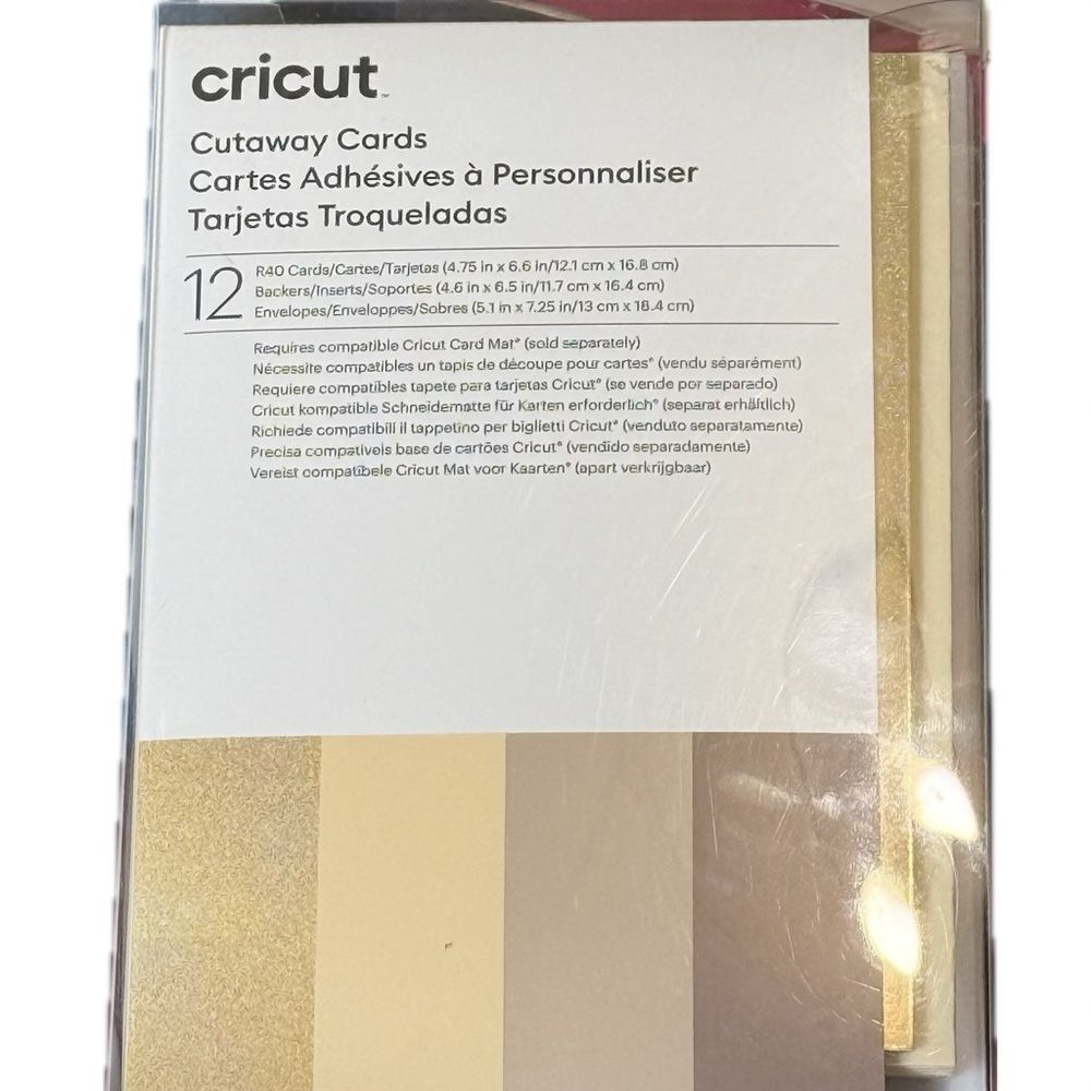Cricut Cutaway Cards‎ - Gold and Neutral Shades